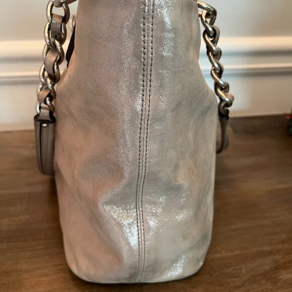 Coach 18694 Chelsea East West Platinum Shimmer Patent Leather Shoulder/Tote Bag - Picture 2 of 11